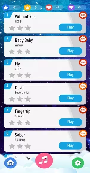 Kpop Piano Magic Tiles Offline - All Korean Song zrzut ekranu 2