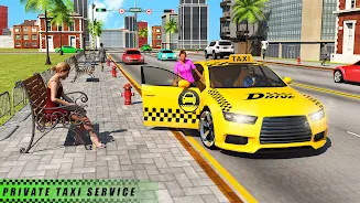 USA Taxi Car Driving: Car Game Screenshot 1