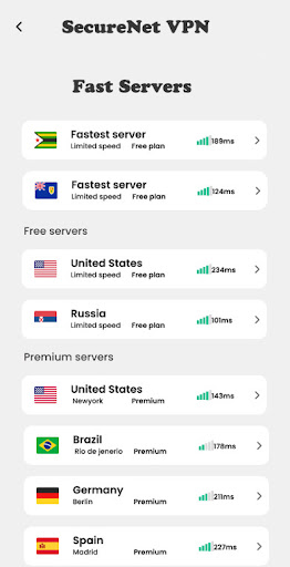 SecureNet VPN: Fast & Secure屏幕截圖3