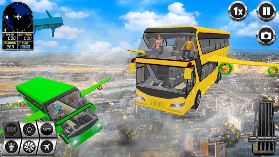 Летающий Автобус Сим Игры 3D экрана 2