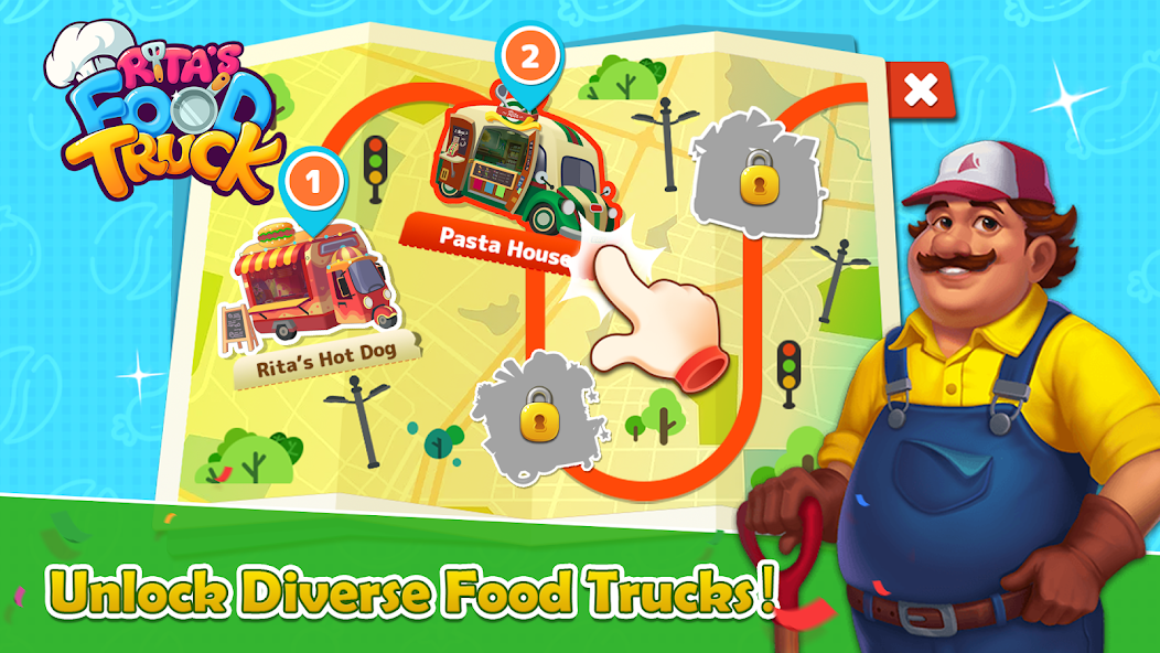 Rita’s Food Truck:Cooking Game Mod ကိုဖန်သားပြင်1