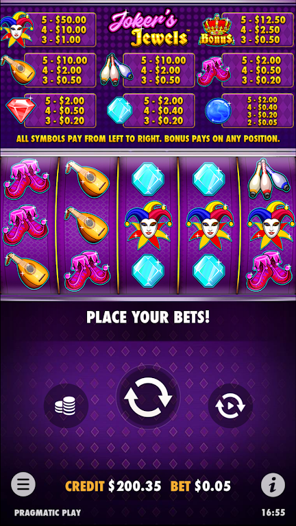 Screenshot Joker’s Jewels Slot Casino Win 1