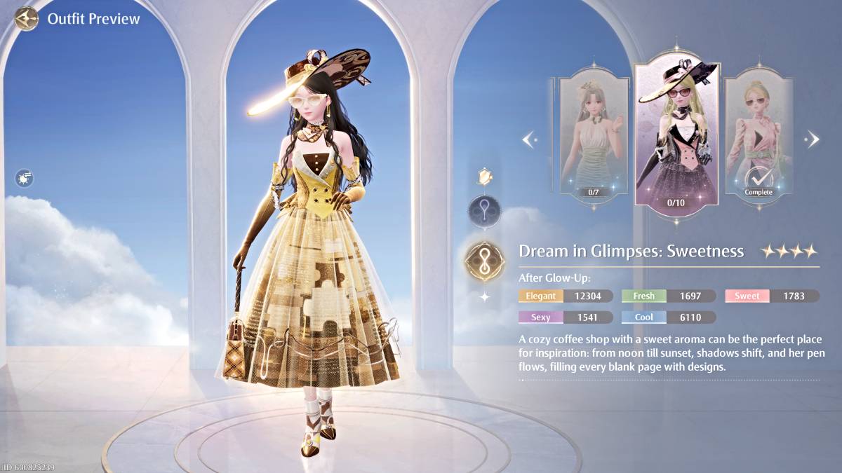 Dream in Glimipses: Sweetness Outfit in Infinity Nikki