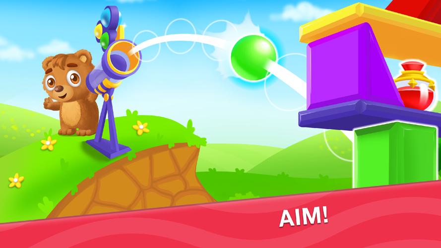 Kids shooter for bubble games экрана 1
