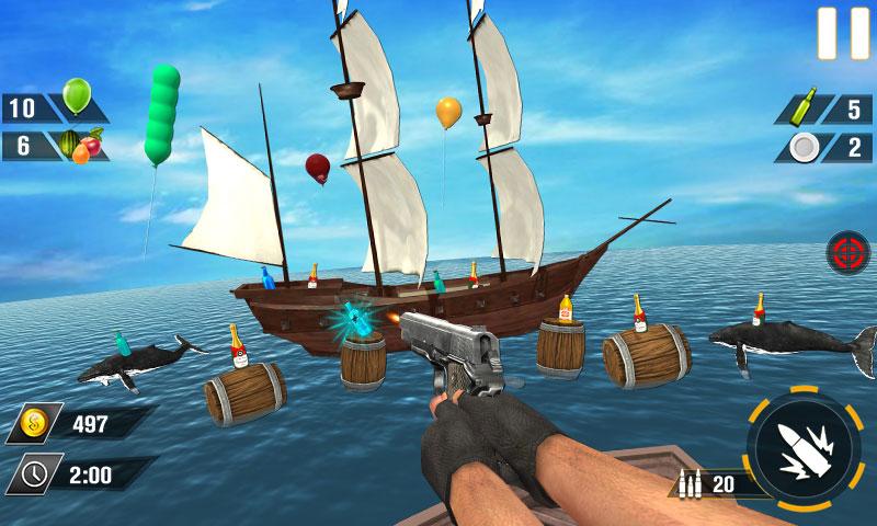 Bottle Gun Shooter Game Mod screenshot 2