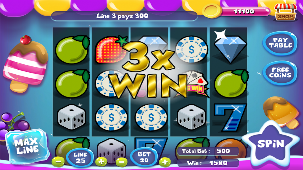 Slot Matchine IceCream - Vegas Casino Slot Games屏幕截圖1