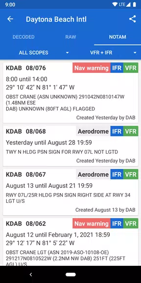 Avia Weather - METAR & TAF ကိုဖန်သားပြင်3