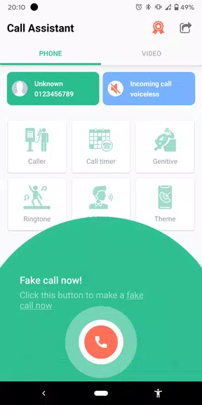 Fake Call and Sms Ảnh chụp màn hình 0