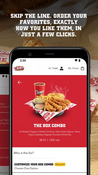 ภาพหน้าจอ Raising Cane’s Chicken Fingers 1