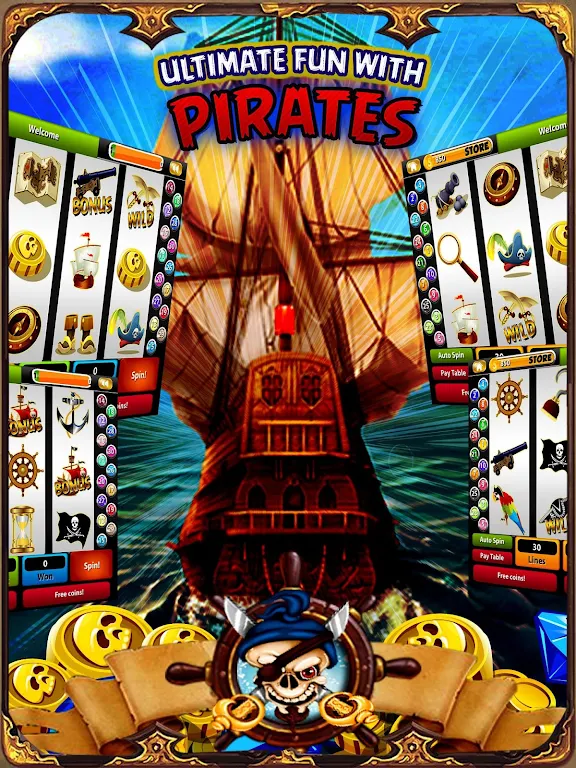 Pirate Treasure Mega Slots应用截图第2张