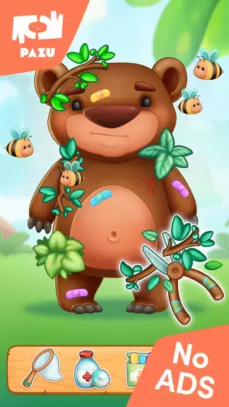 Jungle Animal Kids Care Games ภาพหน้าจอ 1