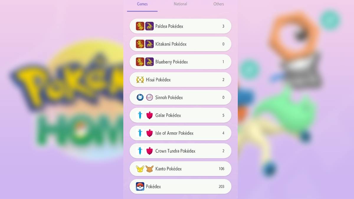 পোকেমন হোম গেমপ্লে গেমের পোকেডেক্সেস দেখায়, চকচকে কেলডিও এবং চকচকে মেল্টান