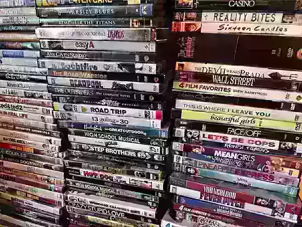 Assortment of DVD cases