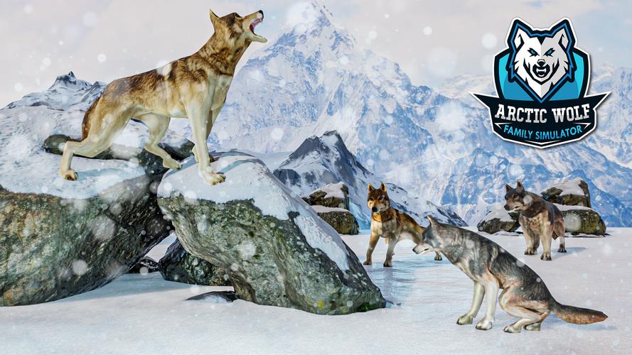 Arctic Wolf Family Simulator экрана 2
