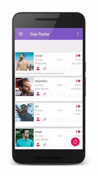Gay Radar - dating, meeting chat hookup with men.スクリーンショット1