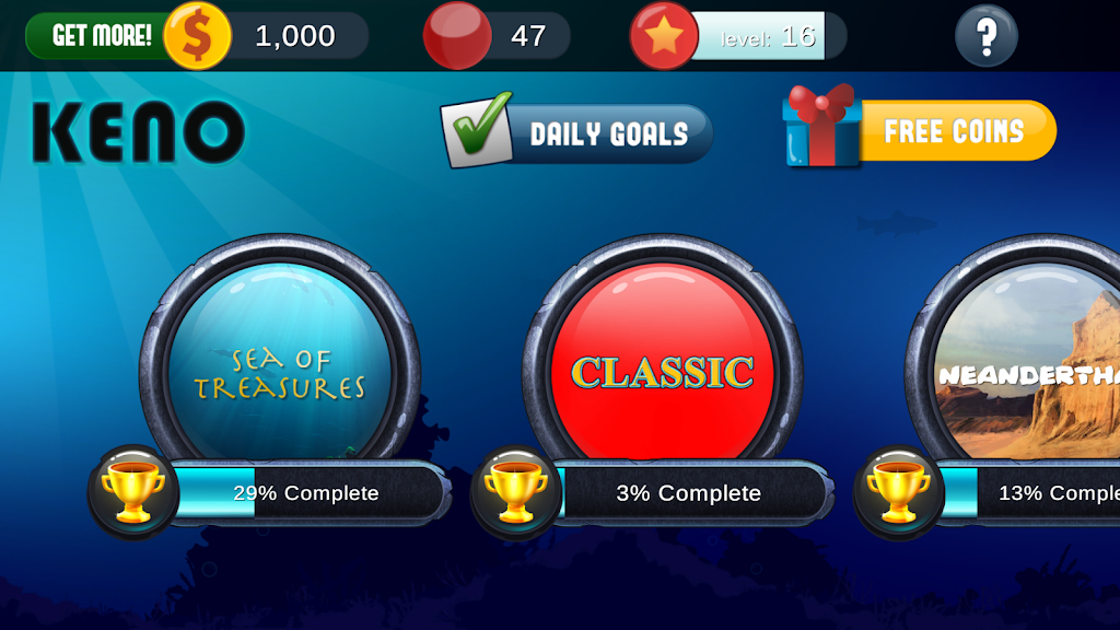 Keno Free Keno Game экрана 1