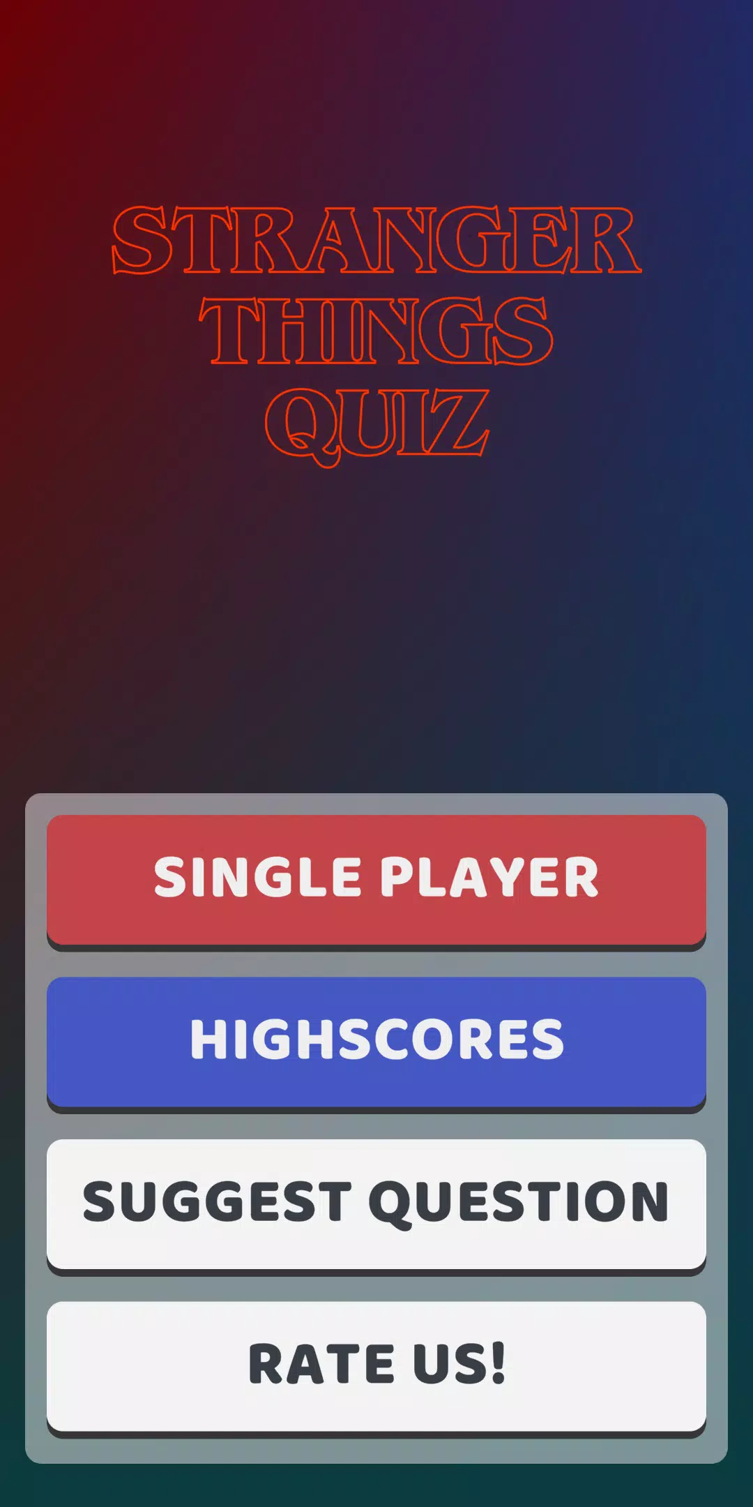 Stranger Things Quizスクリーンショット0