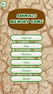 Animals Memory Game ảnh chụp màn hình 1