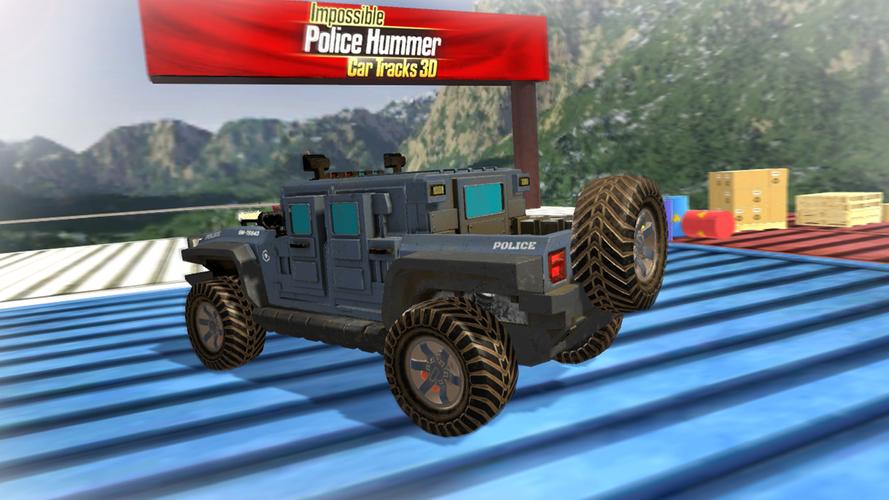 Impossible Ramp Hummer Car 3Dスクリーンショット2