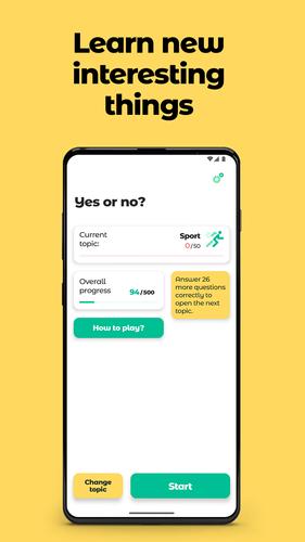 ภาพหน้าจอ Yes or No? Trivia with facts. 1