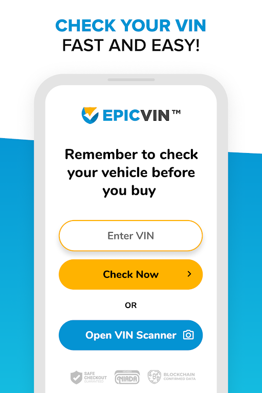 EpicVIN Vehicle History Report应用截图第0张