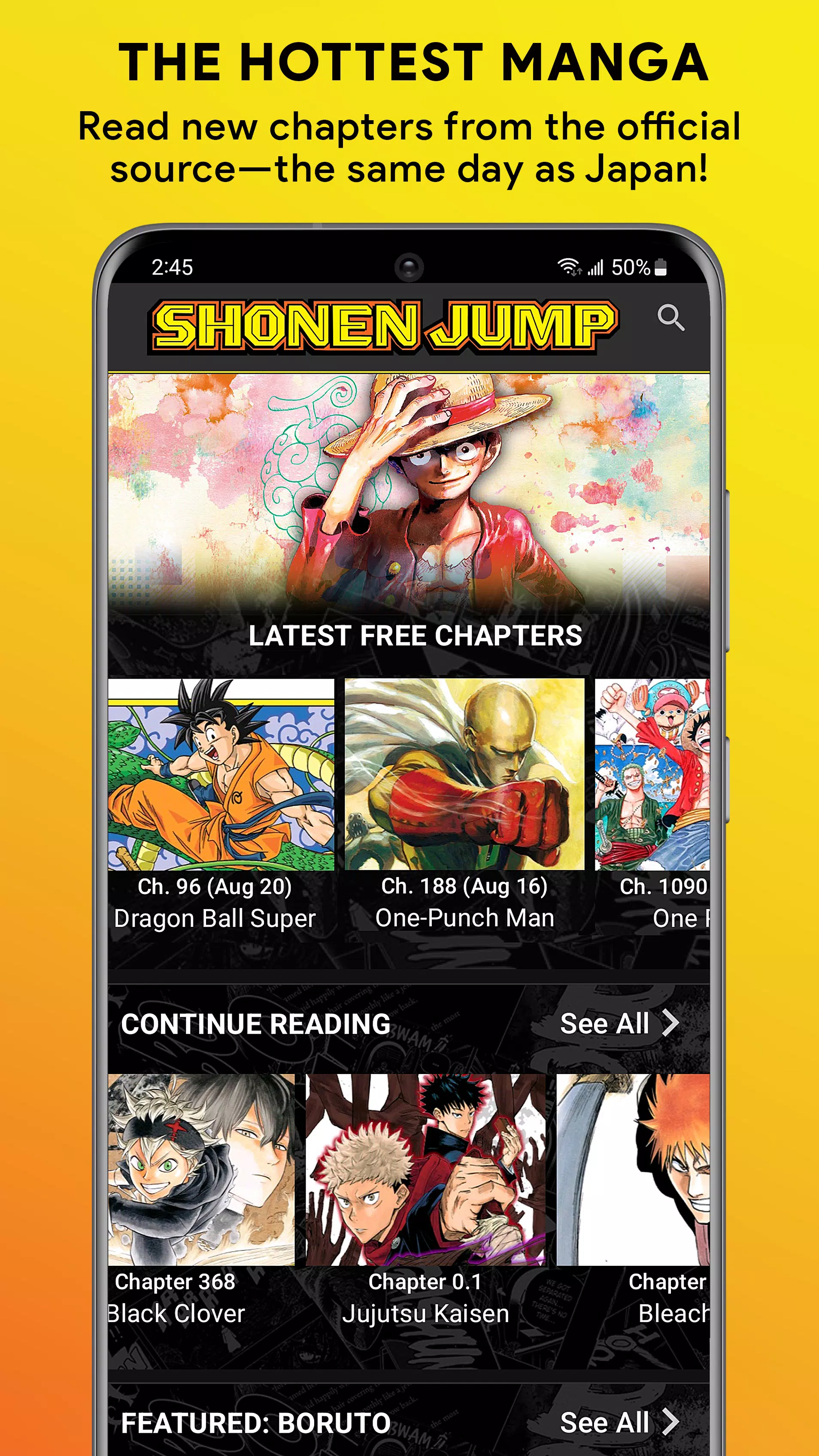 Shonen Jump Manga & Comics Captura de pantalla 0