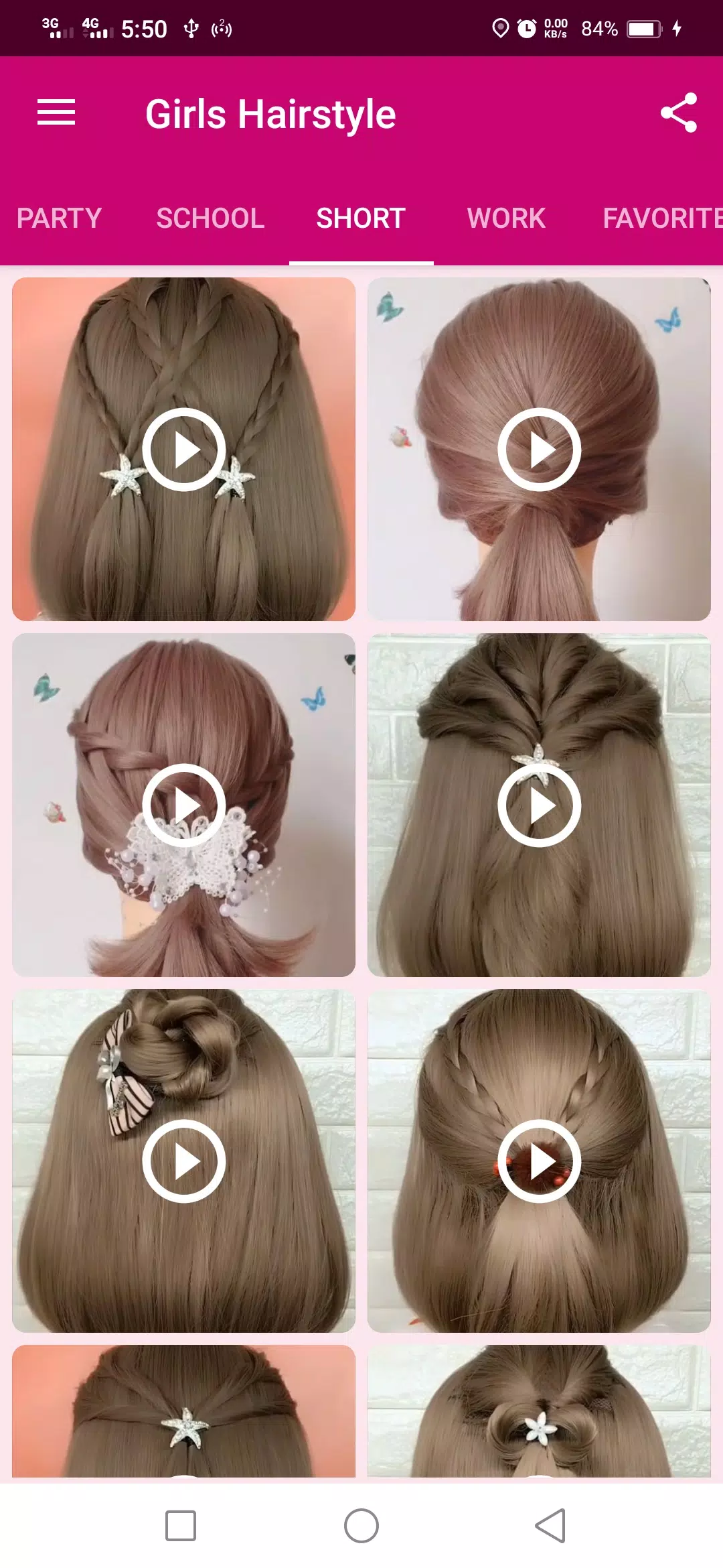 Girls Hairstyle captura de pantalla 3