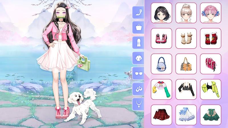 Anime Fashion Princess Dressup 스크린샷 1