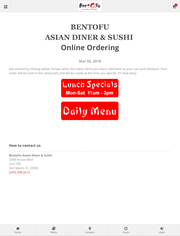 BentoFu Asian Diner & Sushi屏幕截圖3
