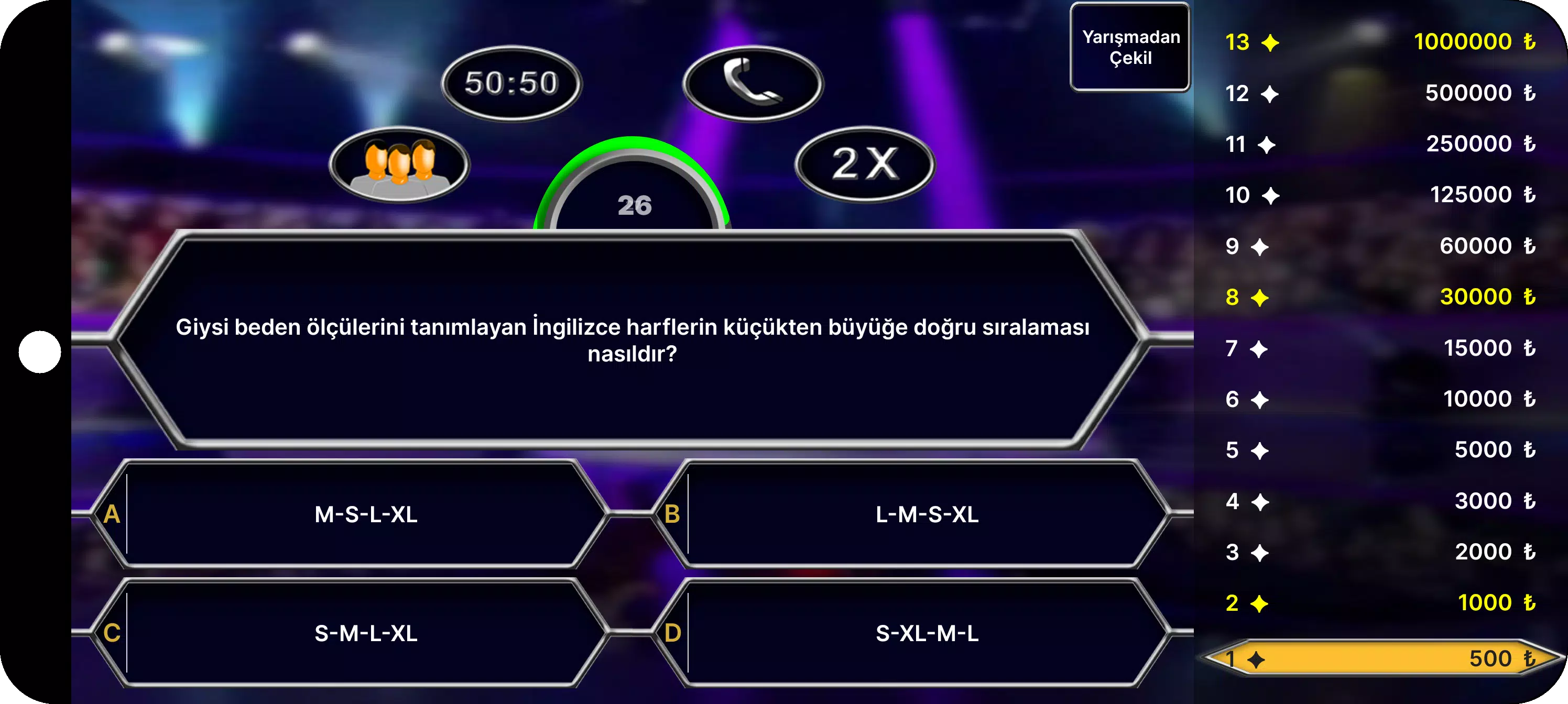 Milyoner Bilgi Yarışması Ekran Görüntüsü 1