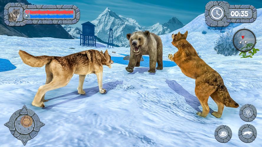 Arctic Wolf Family Simulator экрана 0