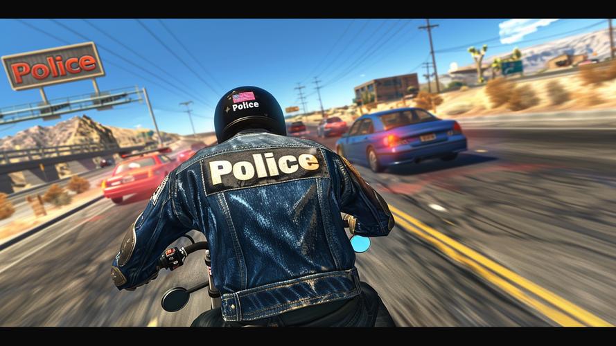 Police Bike Pursuit Highway屏幕截圖3