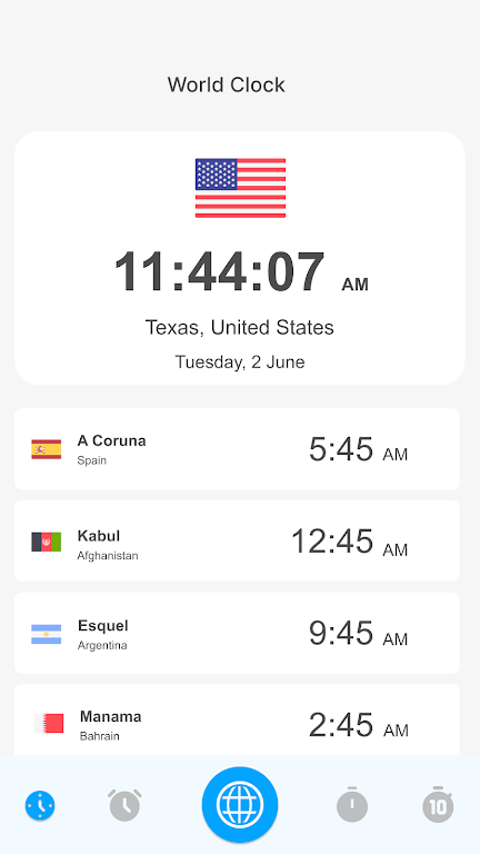 World Clock – World time clock capture d’écran 0