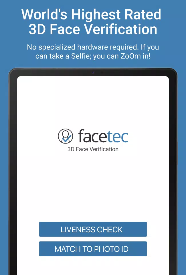 Schermata FaceTec Demo 3