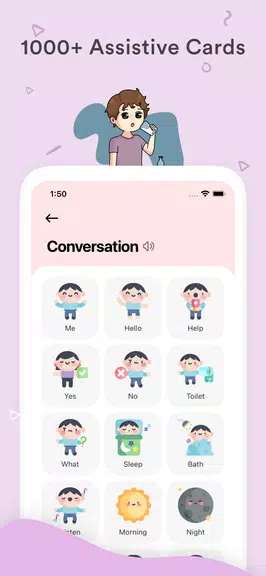 Leeloo AAC - Autism Speech App Ảnh chụp màn hình 1