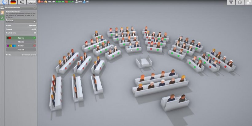 Lawgivers II le permite tomar asuntos políticos en sus propias manos a través de un Sim minimalista