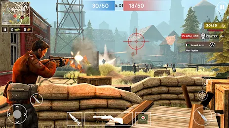 Gun Shooter Offline Game WW2: ảnh chụp màn hình 0