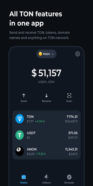 Tonkeeper-TON Wallet экрана 1
