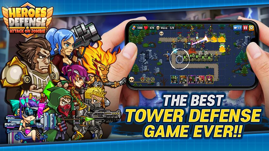 Heroes Defense: Attack Zombie屏幕截圖0