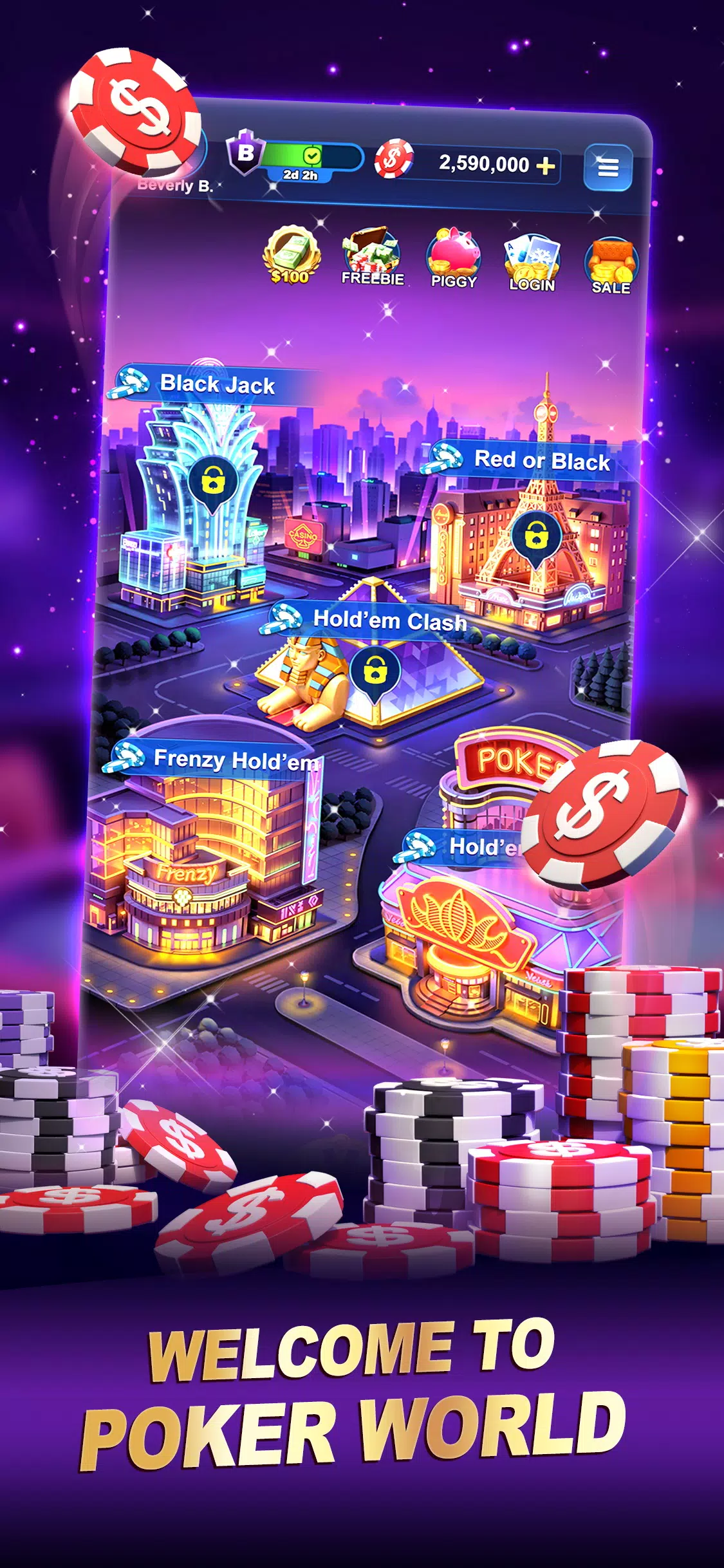 Poker World-Hold'em Frenzy Ảnh chụp màn hình 0