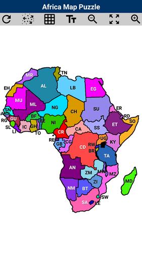 Africa Map Puzzle captura de pantalla 0