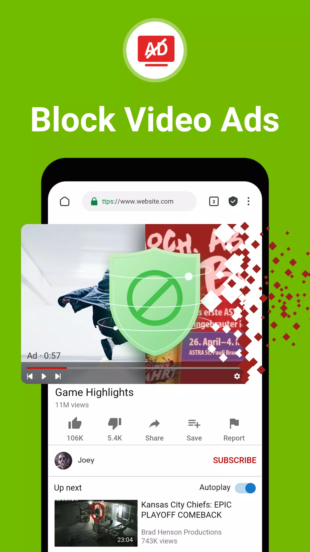 FAB Adblocker Browser:Adblock Zrzut ekranu 0