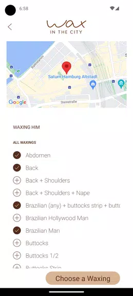 Q: Waxing Check-in screenshot 2