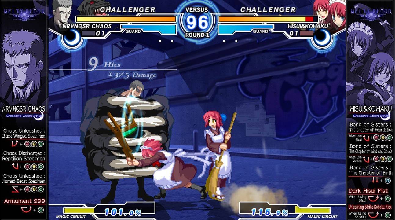 Melty Blood Attrice di nuovo codice corrente