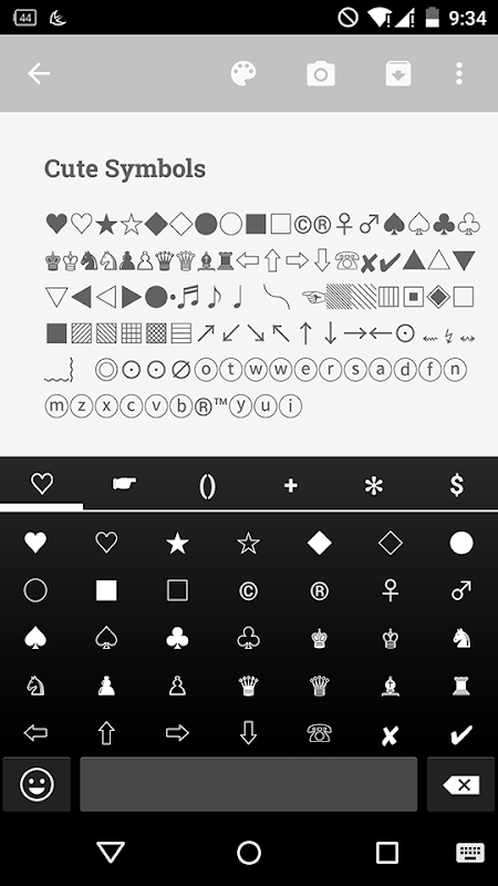 Cute Symbols - Emoji Keyboard♤ capture d’écran 1