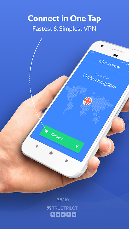 Free VPN Proxy & Hotspot WiFi security - SaferVPN Ảnh chụp màn hình 0