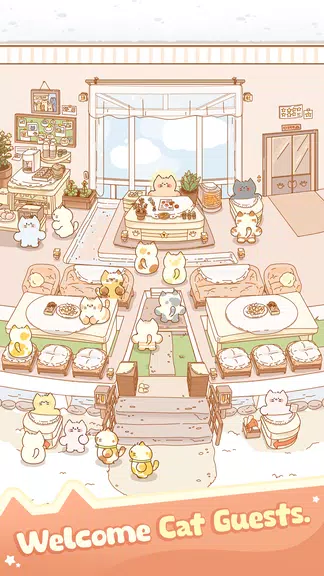 Idle Cat Hotel - Tycoon Games ekran görüntüsü 1