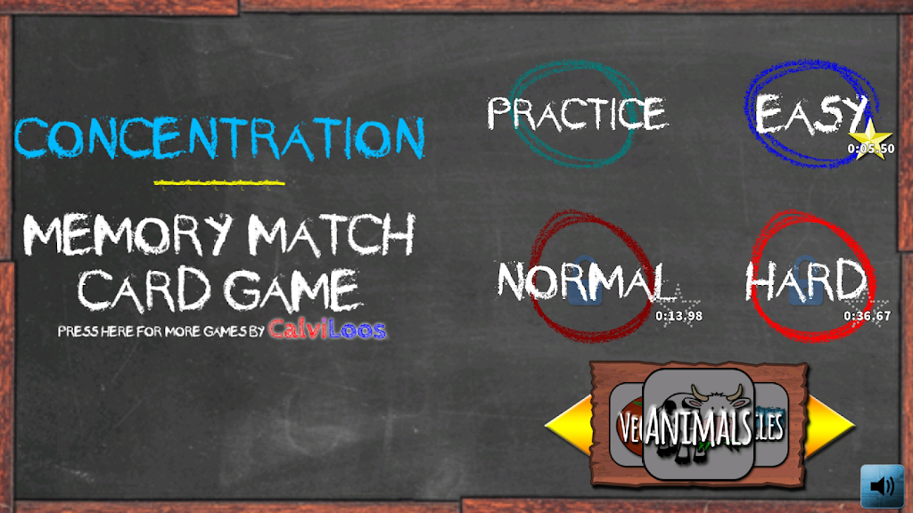 ภาพหน้าจอ Concentration Memory Match Brain Game 0