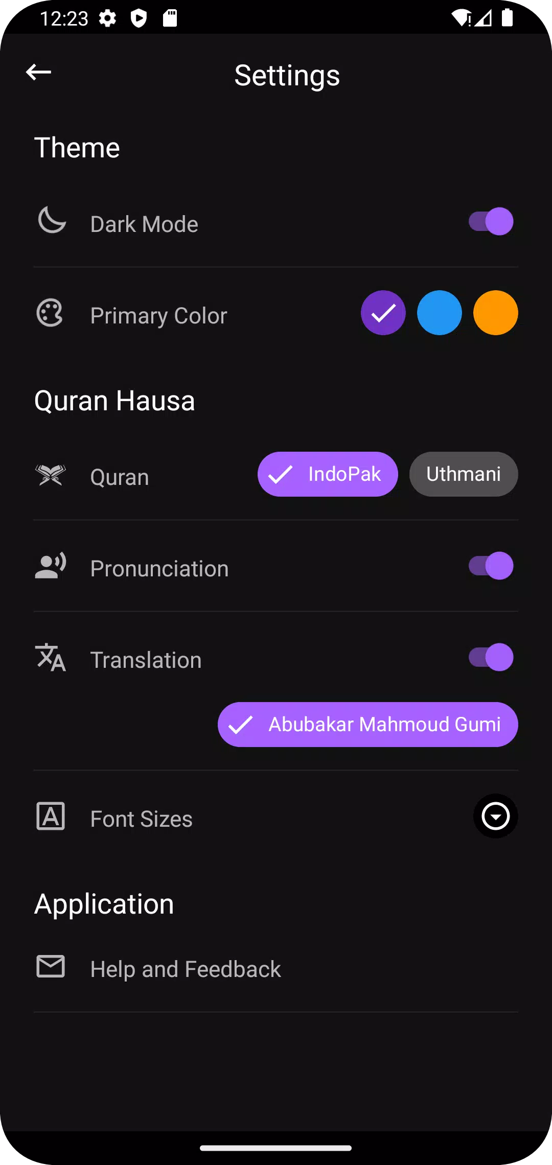 Screenshot Al Quran Hausa Translation 3