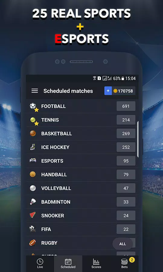 Screenshot Sports Betting Game - BET UP 2